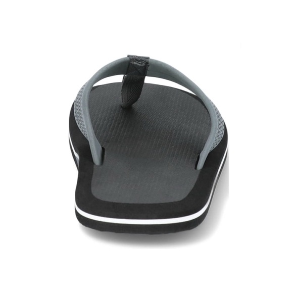 No Boundaries Men's Black & Dark Gray Flip Flops - Picture 3 of 6